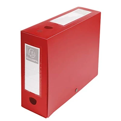 Obrázek Exacompta 59935E archivní box (s patentkou, PP, zadní strana 100 mm, DIN A4) 1 kus červený