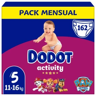 Obrázek Dodot Baby Activity Windeln, Größe 5, 11 16 kg, 162 Windeln mit robuster Passform
