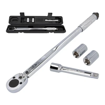 Obrázek cartrend Momentový klíč pro auto, rozsah nastavení do 210 Nm, pohon 1/2&quot; (12,7 mm) čtyřhran, tvrzený, chromovaný a leštěný materiál, s protiskluzovou rukojetí