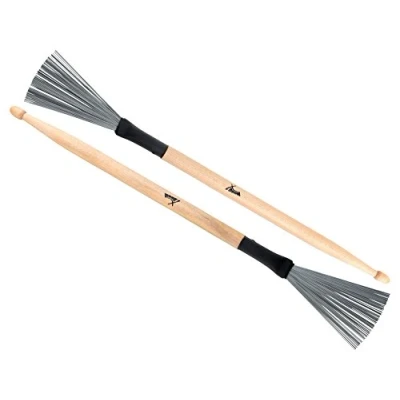Obrázek XDrum Wire Tap Drumstick Brushes Jazzbesen kombination, smeták a tyčky v jednom, mnohostranně použitelné, celková délka: 37 cm, Rozpětí rukávů: 6,5 cm)