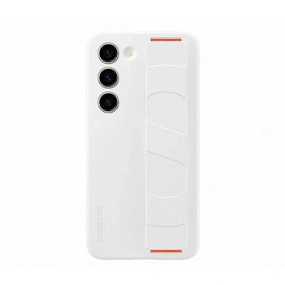 Obrázek Samsung Silikonový Back Cover s Popruh Bílá Galaxy S23