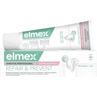 Obrázek elmex Zubní pasta Sensitive Professional Repair &amp; Prevent 75 ml lékařské čištění zubů pro okamžité*, dlouhodobá ochrana předchází stahování dásní a novým bolestem