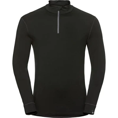 Obrázek Odlo Pánské funkční spodní prádlo dlouhý rukáv tričko se zipem 100% MERINO 200 gramů