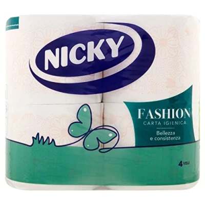 Obrázek Nicky Fashion, WC Papier, 4 lagig, Rollen