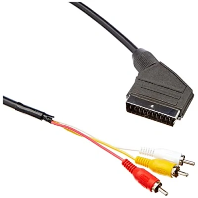 Obrázek Lanberg CA pro Eurc 10CC 0018 BK SCART RCA 3 x Kabel audio video, 1,8 m Černá