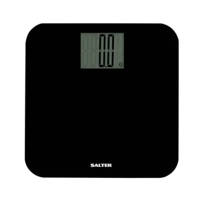 Obrázek Salter 9049 BK3R Digitální koupelnová váha elektronická tělesné hmotnosti, kapacita 250 kg, osobní s velkou platformou, okamžité čtení technologie Step on, přesná v