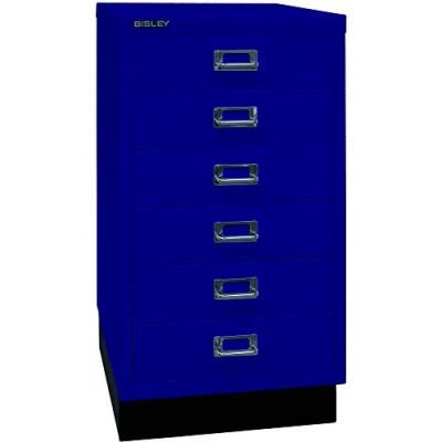 Obrázek BISLEY MultiDrawer, řada 29 s podstavcem, DIN A3, 6 zásuvek, kov, 639 oxfordská modrá, 43,2 x 34,9 67 cm