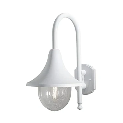 Obrázek Konstsmide Bari 7237 250 nástěnné svítidlo / B: 25 cm H: 36 V: 44 1 x 75 W IP44 lakovaný hliník matná bílá