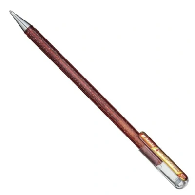 Obrázek Pentel K110 DFX Dual Metallic Hybrid Gel Roller, třpytivý gel, 1 kus, oranžová/žlutá 2 různé barevné efekty na světlém/tmavém papíře oranžová + metalická žlutá