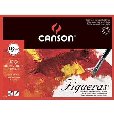 Obrázek Canson 200857227 Figueras Olejomalovací papír, 30 x 40 cm, přírodní bílá
