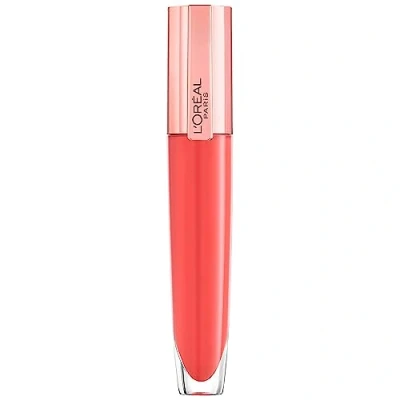 Obrázek L&#039;Oréal Paris Lesklý lesk na rty pro maximální objem, pečující účinek, s kyselinou hyaluronovou a kolagenovým AS fragmentem, Glow Paradise Brilliant Signature Plump in Gloss, č. 410 I Inflate