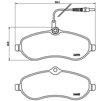 Obrázek Brembo P61096 přední brzdové destičky, počet 4
