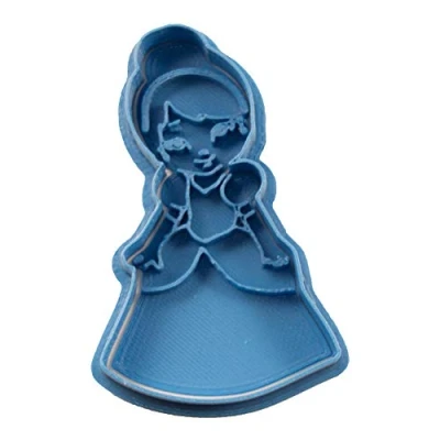 Obrázek Cuticuter Cinderella Chibi Prinzessin Ausstechform, Blau, 8 x 7 1.5 cm