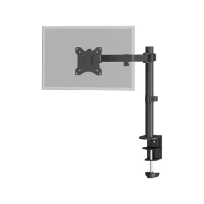 Obrázek Goobay Rameno monitoru Single Flex obrazovka 1732 palců stolní držák VESA 75 a 100 mm otočný, otočný sklopný výškově nastavitelný maximální zatížení 8 kg černá 58528