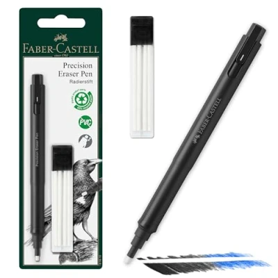 Obrázek Faber Castell 185610 mazací guma tužka Precision Eraser Pen, včetně plnicí gumy, pro profesionály i amatérské umělce