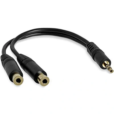 Obrázek StarTech.com 15cm Stereo Splitter kabel 3,5 mm konektor na zdířku 2x audio jack
