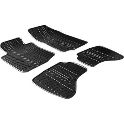Obrázek Gledring 0110 sada gumových rohoží vhodná pro Citroen C1 / Peugeot 107 Toyota Aygo 2005 2009 (T profil 4dílné + montážní klipy ), černá, 4