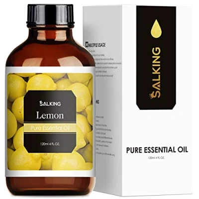 Obrázek SALKING Citronový olej 120 ml, 100% čistý přírodní citrón éterický pro aromatický difuzér, aromaterapie vonný vonné lampy zvlhčovač vzduchu, masáž, mýdlo, výroba svíček, dárky ženy