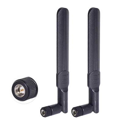 Obrázek BINGFU Dvoupásmová WLAN Anténa 2,4/5,8 GHz 8 dBi SMA konektor (balení 2 ks) pro bezdrátový Vedio Security IP kamera rekordér monitorovací přívěs nákladní vozidla couvací zpětná