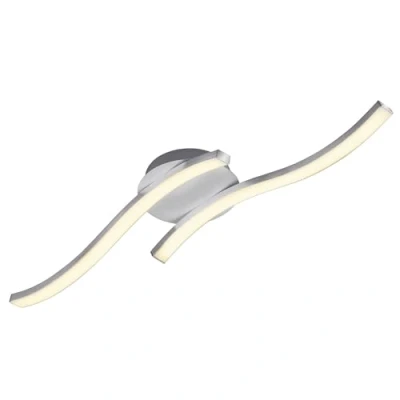 Obrázek Briloner Svítidla LED stropní svítidlo, vlnitá lampa, 2 žárovky, x 6 W, teplé bílé světlo, 55,4 cm, barva hliníku