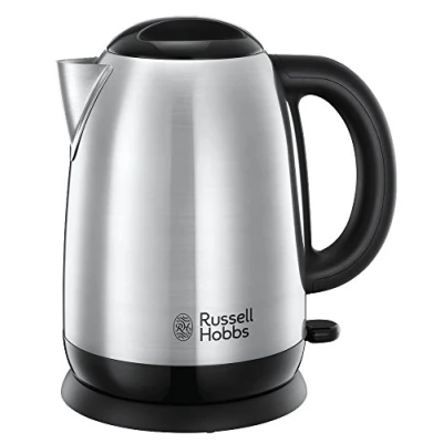 Obrázek Russell Hobbs Rychlovarná konvice [1,7 l, 2400 W] Adventure ušlechtilá ocel (funkce rychlého vaření, vyjímatelný filtr vodního kamene, optim. vypouštěcí hubice, vyjímatelné označení naplněného