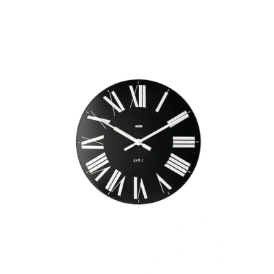 Obrázek Alessi 12 B Firenze nástěnné hodiny z ABS, quartzový strojek, černé, Ø 36 cm