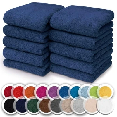 Obrázek NatureMark 10 ks žínek 100% bavlna froté žínky velikost 30 x cm v balení po kusech Barva: námořnická modrá