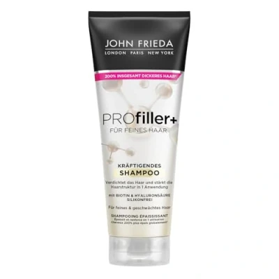 Obrázek John Frieda Profiller+ šampon obsah: 250 ml typ vlasů: jemné, oslabené posiluje vlasovou strukturu v jedné aplikaci bez silikonu