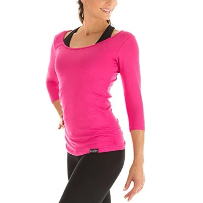 Obrázek Winshape Dámské tričko se 3/4 rukávy zavinovacím vzhledem Fitness Yoga Pilates Volný čas