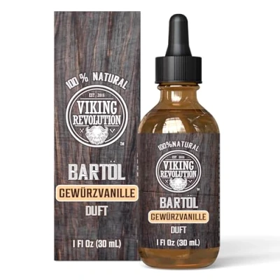 Obrázek Viking Revolution olej na vousy změkčuje, chrání a posiluje přírodní arganový jojobový pánský dárky pro muže kořeněná vanilka 30 ml