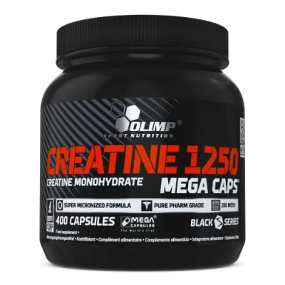 Obrázek OLIMP Creatine monohydrát 1250. Kreatin kapsle (400 ks). Vysokodávkovaný doplněk stravy pro růst svalů 400 kusů (1 balení)