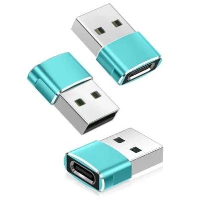 Obrázek Basesailor USB C zdířka na konektor adaptér 3 kusy, typ A nabíjecí kabel Pro iPhone 16 15 14 13 12 Max, Airpods, iPad 8 Air 4, Samsung Galaxy Note 10 20 S20 FE Plus,S21 21 Ultra