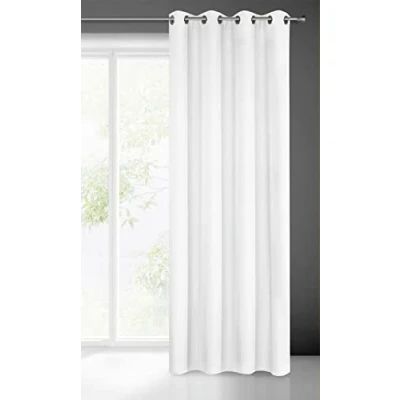 Obrázek Eurofirany Rita Vorhang Gardine Glatt Schlicht Einfarbig 8 Ösen Modern Schlafzimmer Wohnzimmer Lounge Kinderzimmer 1 Stück Einzeln, Polyester, Türkis, 140 x 250cm