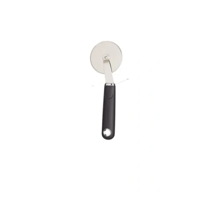 Obrázek MasterClass Pizzaschneider aus Edelstahl, Premium Pizzaroller, Soft Grip, Rostfrei, Spülmaschinenfest, Pizza Cutter in Schwarz, 19,5 x 7,5 cm