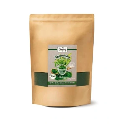 Obrázek Biojoy BIO Spirulina prášek (1 kg), surový a čistý, řasy (Spirulina platensis)