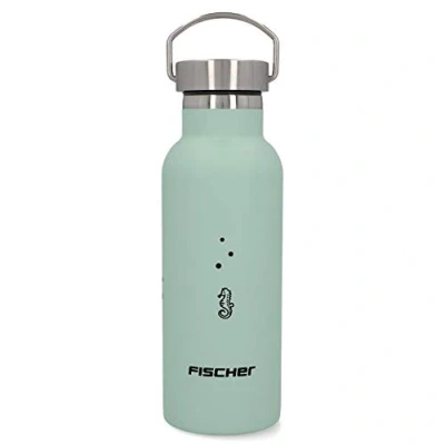 Obrázek FISCHER Láhev na pití z ušlechtilé oceli 500 ml děti šroubovací uzávěr vhodná pro potraviny, zelená