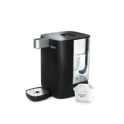 Obrázek BRITA Dávkovač vody Cube PRO domácnost (4L) s nastavením objemu šálku a teploty, voda bez bakterií díky technologii UV C integrovaná ochrana proti vodnímu kameni MAXTRA Extra kartuše vodního
