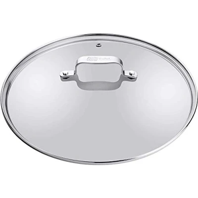 Obrázek poklice Jamie Oliver by Tefal 24 cm, skleněná s okrajem z ušlechtilé oceli, výpustný ventil, ochrana proti přepadu, vhodné do myčky, exkluzivní gravírování Oliver, B89985