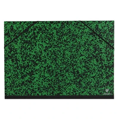 Obrázek Clairefontaine 93242C Annonay Zeichenmappe (Gummizug, ohne Klappen, Rücken 30 mm, DIN A3+, innen: 29,7 x 42 cm, außen: 32 45 ideal zur Aufbewahrung Ihrer Werke) grün