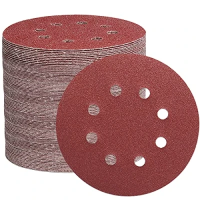 Obrázek STEBRUAM 105 Stück Schleifpapier 125mm Klett, Profi 125 Schleifscheiben Rund 8 Loch für Exzenterschleifer（Mit Körnung 40/60/100/150/240/320/600）