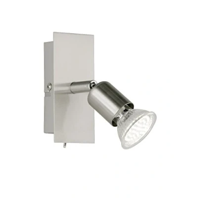 Obrázek LED bodové světlo Reality Leuchten 1 žárovka s vypínačem včetně x GU10 3,0 W, 230 lm, 3000 K, 12 cm, matný nikl, R82941107
