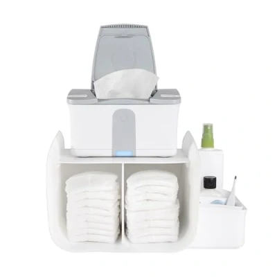 Obrázek Ubbi Nappy Tabletop Organiser, Stores Baby Nappies, Wipes &amp; Accessories, Newborn Nursery Essentials, White