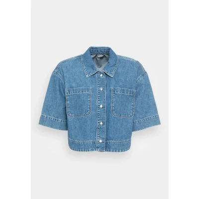 Obrázek ONLY Onlclea Cropped Blůza, Ženy, Velikost: Medium, Medium blue denim