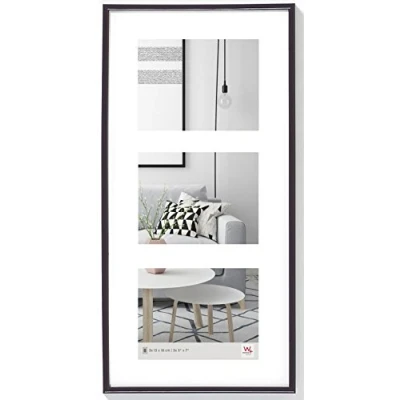 Obrázek walther design rám obrazu černý 3 x 13 18 cm galerie s paspartou, Galeria plastový KB338S
