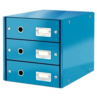 Obrázek Leitz, Zásuvkový box, modrý, 3 zásuvky, A4, Click &amp; Store, 60480036
