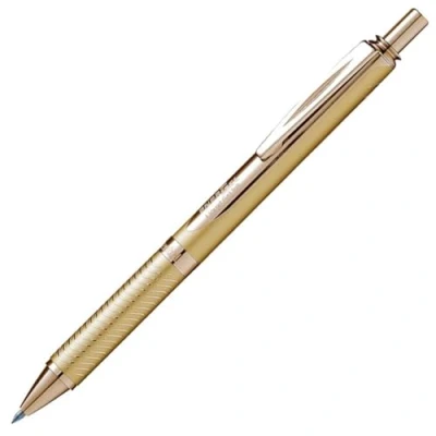 Obrázek Pentel BL407X A EnerGel Liquid gelový váleček Sterling s celoplošným zlatým povrchem, tloušťka linky 0,35 mm, průměr kuličky 0,7 černý, 1 kus (1 ks v balení)