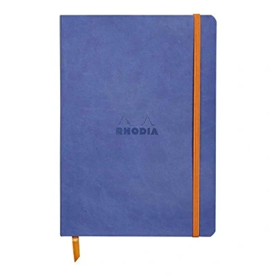 Obrázek Rhodia 117458C poznámkový sešit Rhodiarama s měkkou obálkou, dot grid, 80 listů, 90 g papír v barvě slonoviny, A5 148 x 210 mm, záložka, vnitřní kapsa, 1 kus, safírově modrá