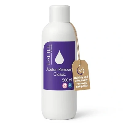 Obrázek LALILL aceton odstraňovač laku na nehty 500 ml pro hybridní laky, gel, akryl a tipy Gel Polish Remover čistý UV