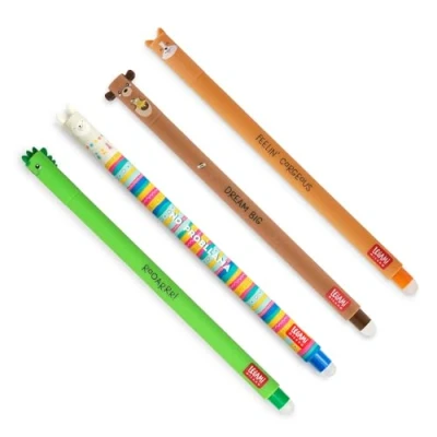 Obrázek LEGAMI Set mit 4 löschbaren Gelstiften, Friends_2, Schwarze, Blaue, Grüne, Rote Tinte, 4er Pack