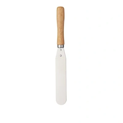 Obrázek KitchenCraft Malý nůž na palety, paleta dortů, kov s dřevěnou rukojetí, 13. 5 cm ostří, stříbrná/béžová